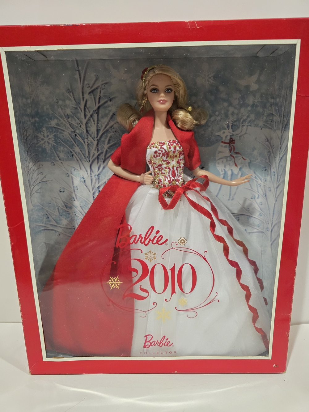 Barbie 2010 Holiday Collector Doll - Red and White Festive Gown